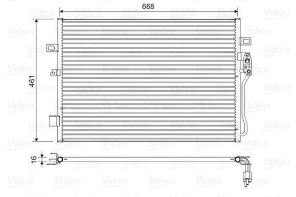 Valeo Air Conditioning Condenser Parallel Flow Inlet Pad
