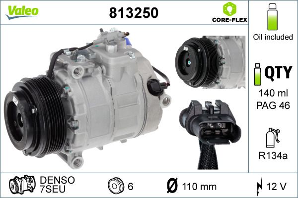 Valeo Air Conditioning Compressor 12V 7SEU 813250