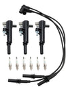 Jeep Liberty 3.7L V6 3x Ignition Coil+6x Spark Plug+3x Wire UF640