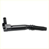 Black plastic ignition coil with cylindrical body and connectors for ford f150 ignition system replacement kit