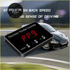 Black electronic throttle controller for mazda 6 with red digital display and silver plus minus mode buttons