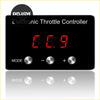 Black electronic throttle controller for mazda 6 2014+ with red digital display and three silver buttons mode minus plus