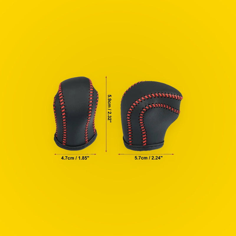 Gear Shift Knob Cover Protector with Red Thread for