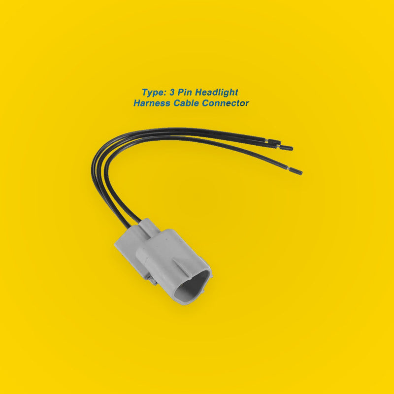 3 Pin Headlight Harness Cable Connector for Toyota Scion