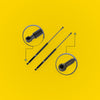 2 x Rear Boot Lift Supports Struts for Toyota Prius
