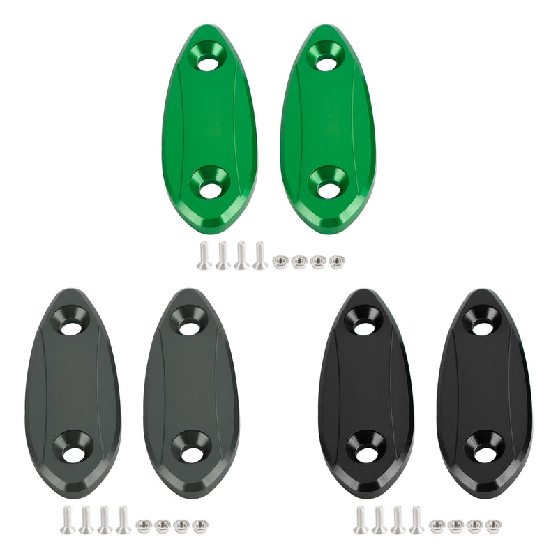 Kawasaki ZX-6R ZX6R 2009-2012 Mirror delete blanking block off plates