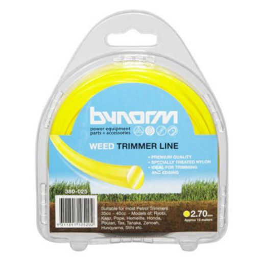 Bynorm Trimline Yellow 2.75mm x 12M (Suits Most Petrol