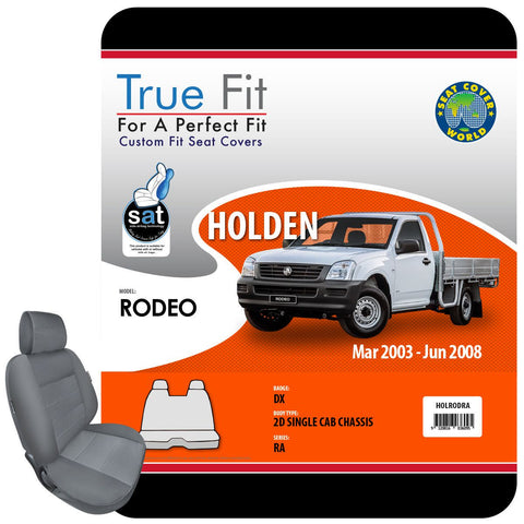 True Fit Tailored Seat Covers Fits Holden Rodeo RA Single