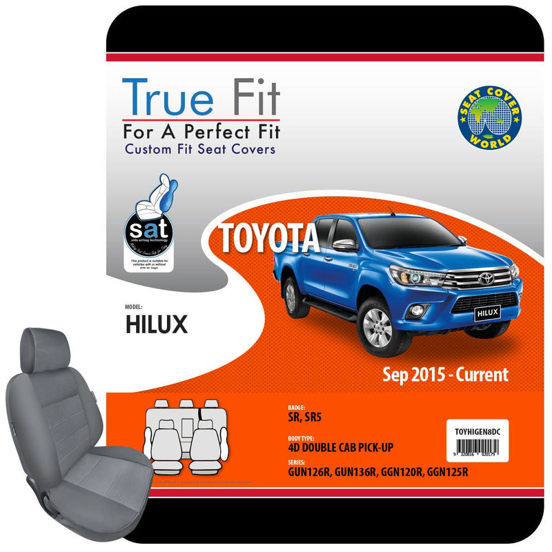 True Fit Tailored Seat Covers Fits Toyota Hilux GUN/GGN
