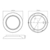 LED Autolamps Multi Volt Round Stop/Tail/Turn Lamp Chrome