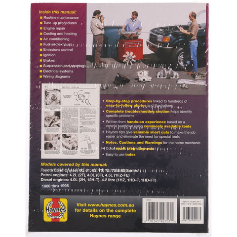Haynes Workshop Manual - Toyota Landcruiser 1980-98