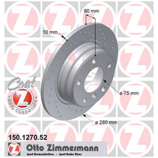 Zimmermann Sport Z Brake Rotor Single 280mm Rear