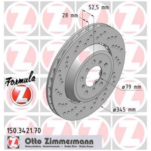 Zimmermann Formula Z Brake Rotor 345mm Front LH