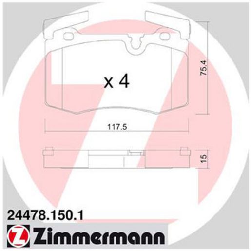 Zimmermann Brake Pad Front Set 24478.150.1