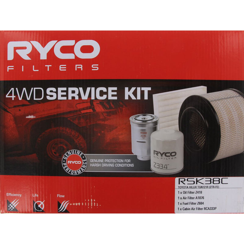 Ryco 4x4 Filter Service Kit RSK38C