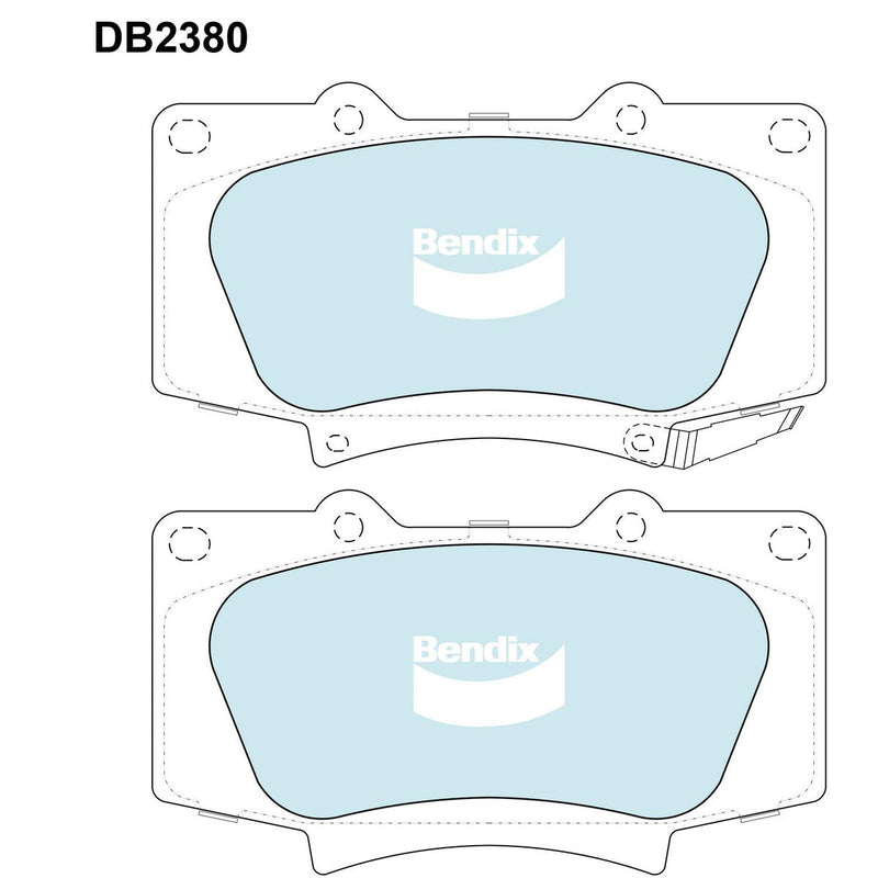 Bendix Heavy Duty Brake Pad Set Front DB2380 HD
