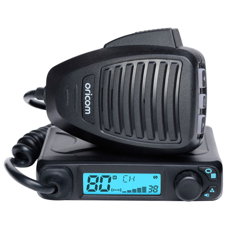 Oricom 5W Compact UHF CB Radio 80 Channel 7 Colour LED