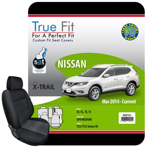 True Fit Tailored Seat Covers Fits Nissan X-Trail T32 ST,