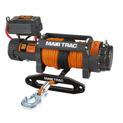 Maxi Trac 4x4 12V Synthetic Cord Electric Winch 9500lbs
