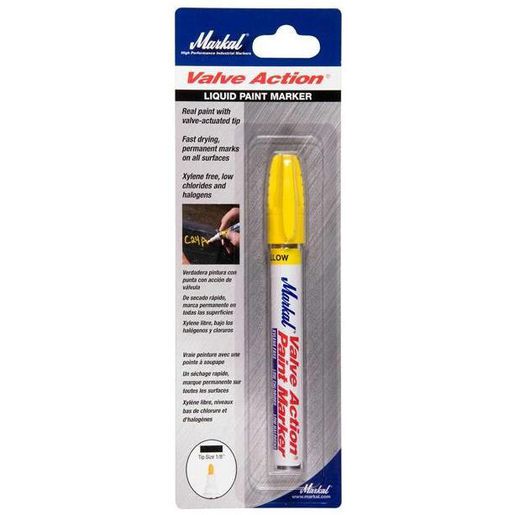 Weldclass Welding Markal Liquid Paint Marker Yellow P6-PMY