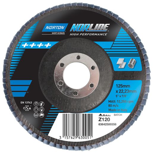 Norton Flap Disc 125X22mm Z120 63642580356