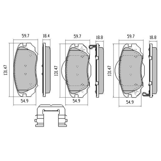 RDA GP Max Brake Pad Set Front RDB2248