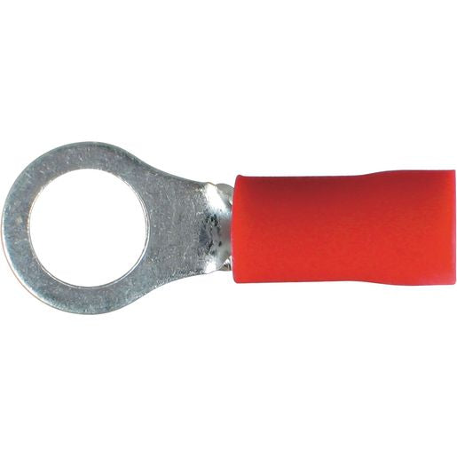 OEX Crimp Terminal Ring Red Id 5mm Vinyl 25 Pce ACX3050BL