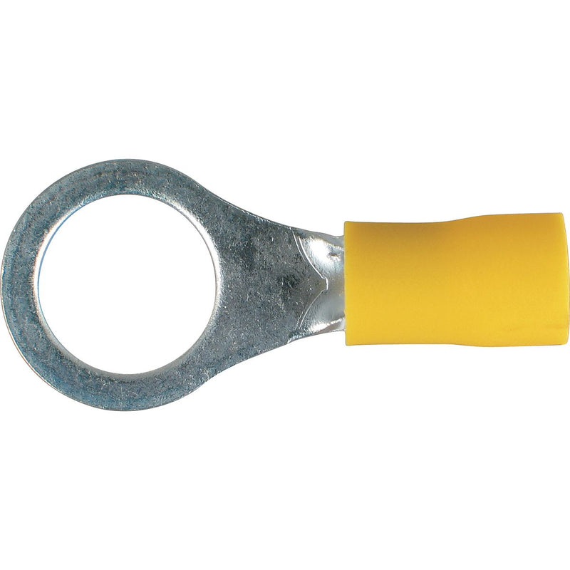 OEX Crimp Terminal Ring Yellow Id 10.5mm Vinyl 10 Pce