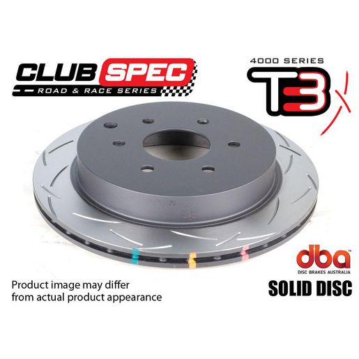 DBA T3 4000 4x4 Slotted Brake Rotor Single Rear DBA4549S