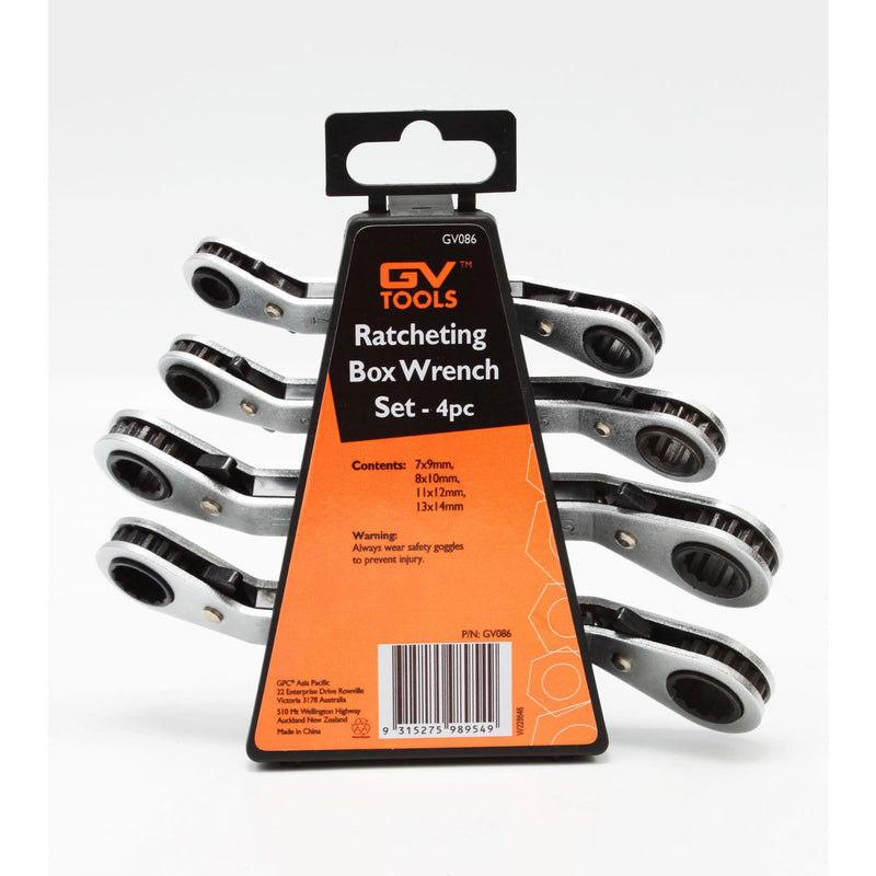 GV Tools 4 Piece Ratcheting Wrench Set GV086
