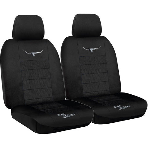 R.M. Williams Seat Cover Set Jacquard Front Black
