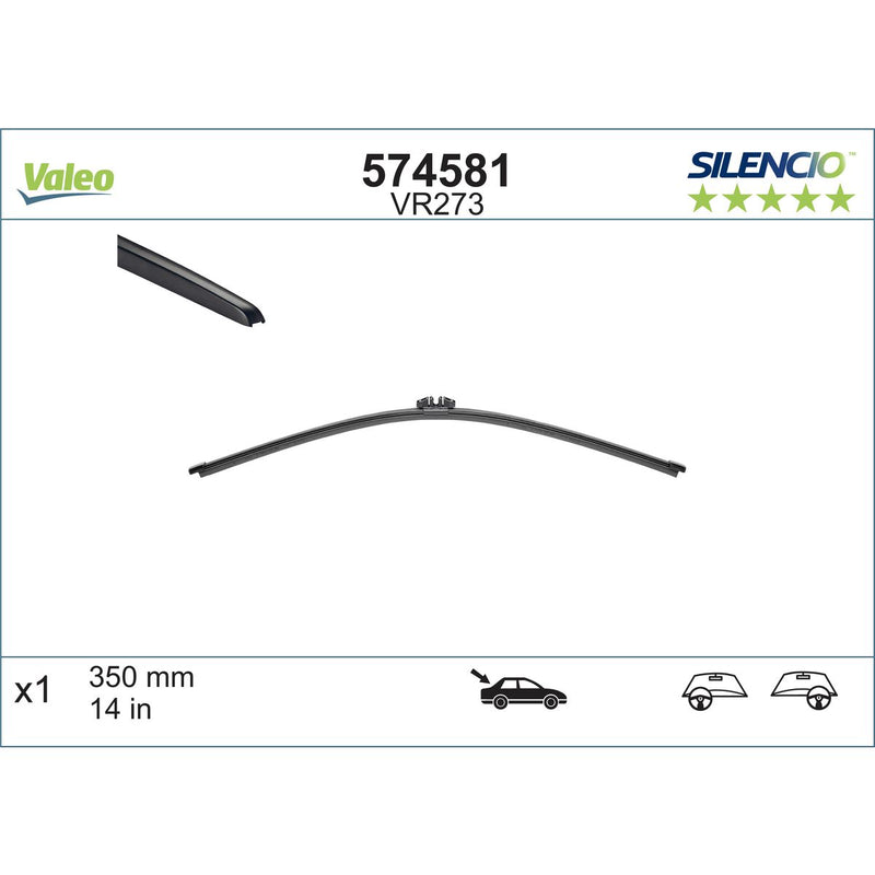Valeo Silencio Wiper Blade Rear VR273 574581