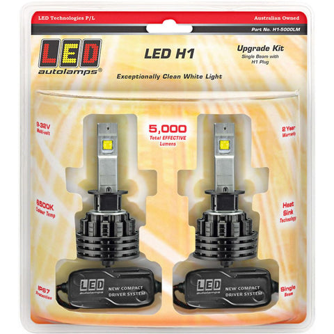 LED Autolamps H1 Single Beam Headlight Kit Twin Pack