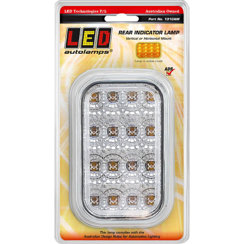 LED Autolamps Indicator Lamp Clear with Chrome Reflector