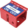 OEX Red Lockout Bracket 2mm Stainless Steel ACX3444