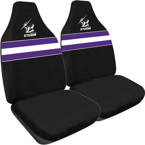 NRL Front Car Seat Covers Polyester, Storm - Pair