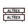 Altrex Number Plate Cover 6 Figure Red Carbon Fibre