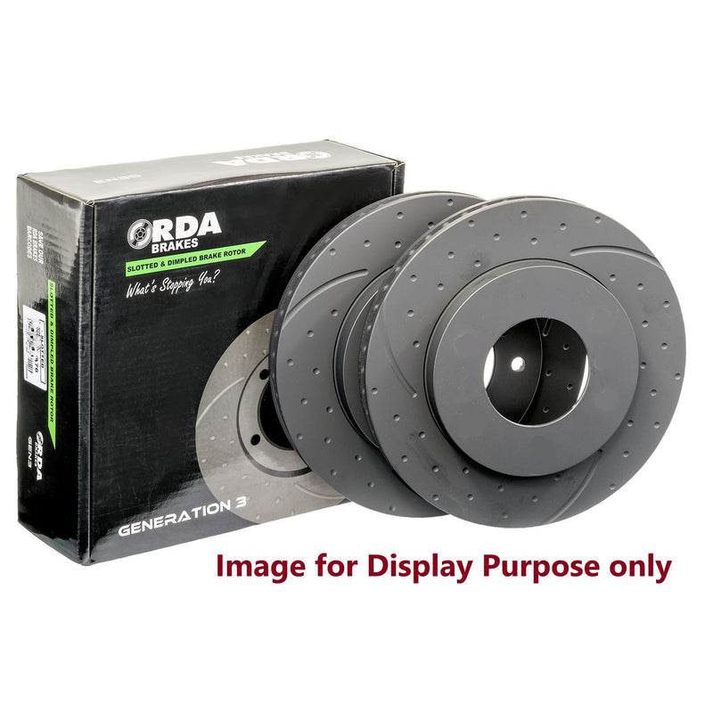 RDA Dodge Journey 328mm Rear Dimpled Rotors RDA8257D
