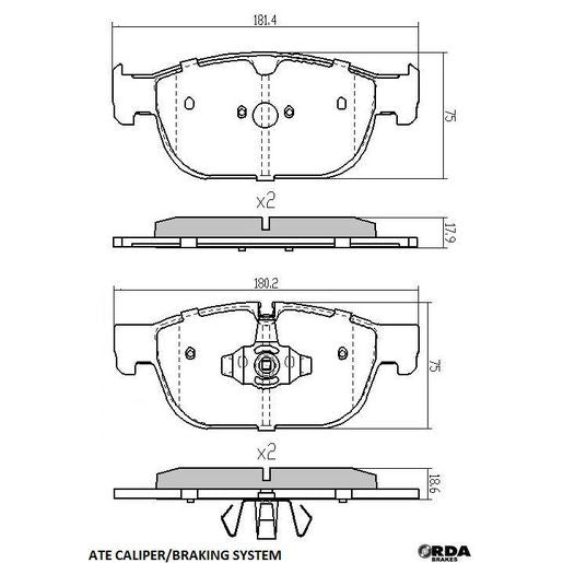 RDA Phantom Ceramic Brake Pad Set Front RDC2417