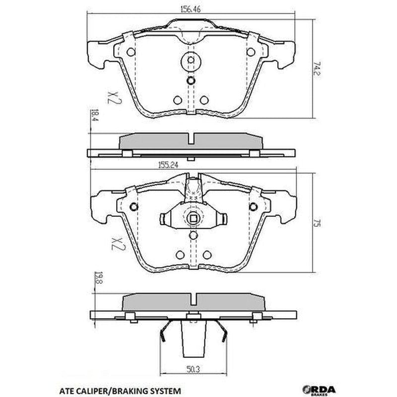 RDA Phantom Ceramic Brake Pad Set Front RDC2410