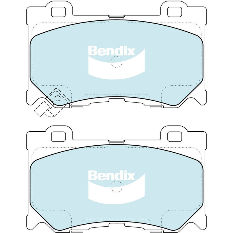 Bendix General CT Brake Pad Set Front DB2400 GCT