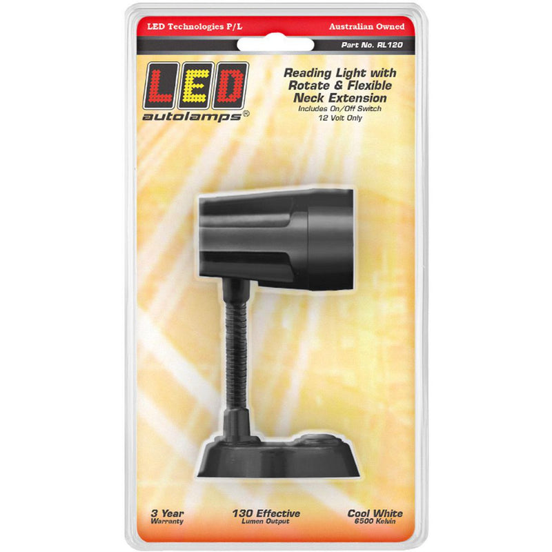 LED Autolamps Reading Lamp Black Height 120mm 130
