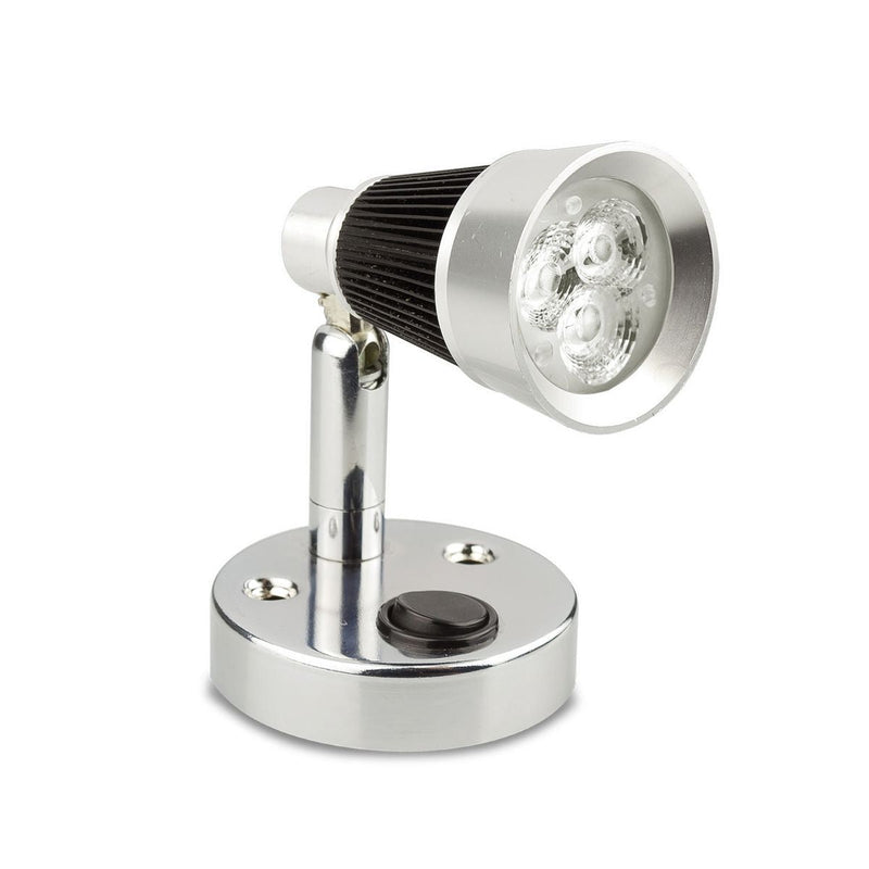 LED Autolamps Reading Lamp Silver with Polycarbonate Lens