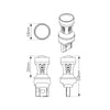 LED Autolamps T20 Red Wedge Stop/Tail Bulb, 12-24 Volt