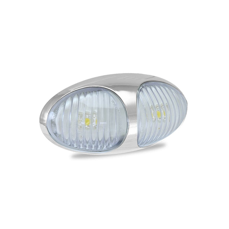LED Autolamps Front Marker with Chrome Bezel Clear