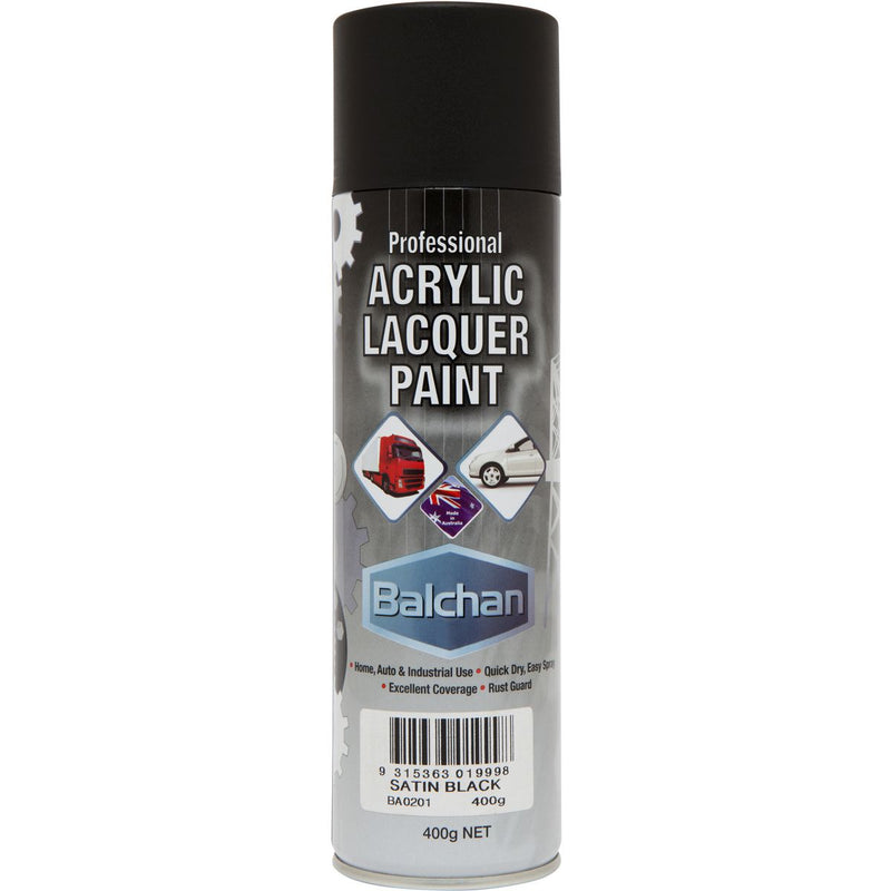 Balchan Professional Acrylic Lacquer Paint Satin Black