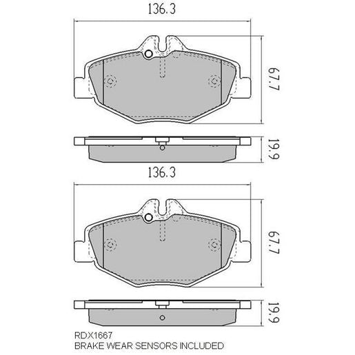 RDA Phantom Ceramic Brake Pad Set Front RDC1667