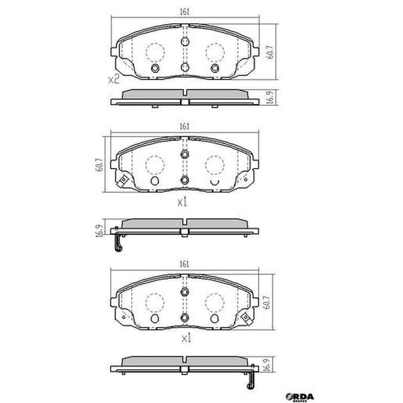 RDA Phantom Ceramic Brake Pad Set Front RDC2423