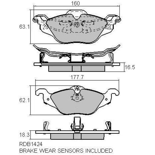 RDA Phantom Ceramic Brake Pad Set Front RDC1424
