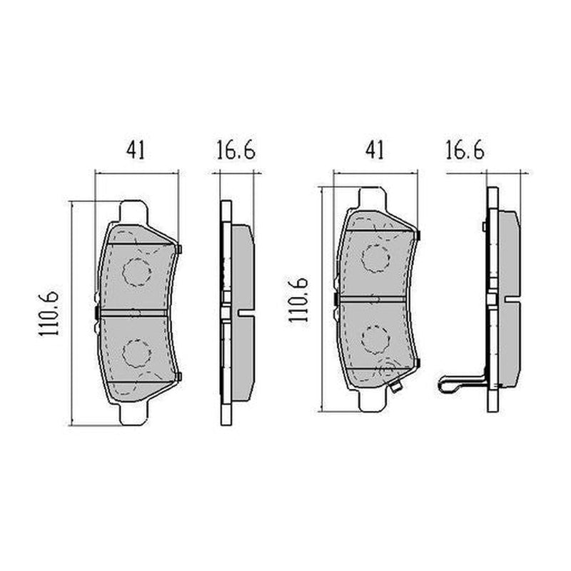 RDA Phantom Ceramic Brake Pad Set Rear RDC1990